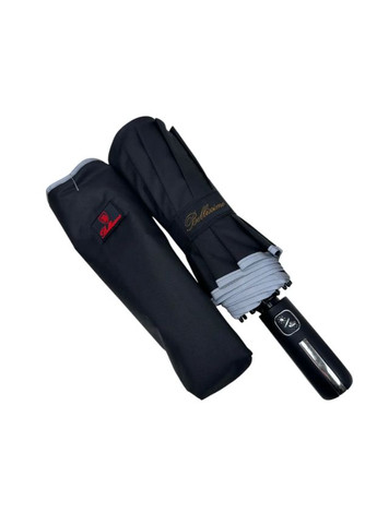 Чорна чоловіча парасолька автомат 10 спиць надійність у кожному русі Bellissima (365778543)