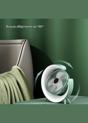 Аккумуляторный настольный вентилятор Fan F2 Портативный складная мини USB ветродуйка LED-подсветка Белый No Brand (331183942)
