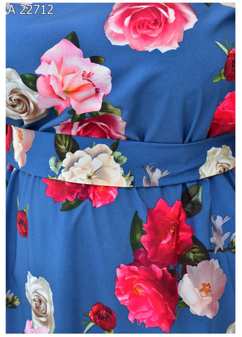 Синя повсякденний жіноча літня сукня великого розміру SK