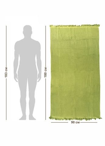 Вафельное полотенце - хлопок - для ванной, отелей, спа - XXL 90х180 см -Зеленый Lovely Svi однотонный зеленый