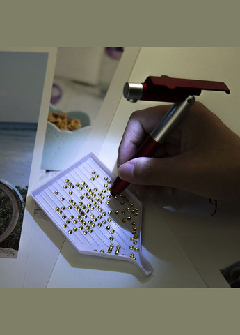 Стилус для алмазной мозаики мультифункциональный с подсветкой 1шт ColorArt (299896396)