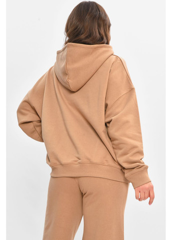 Темно-бежевий худі жіночий темно-бежевого кольору Let's Shop однотонний без декору (362556175)