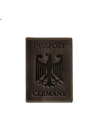 Шкіряна обкладинка для паспорта з гербом Німеччини темно-коричнева Crazy Horse (A-027238) BlankNote (329186749)