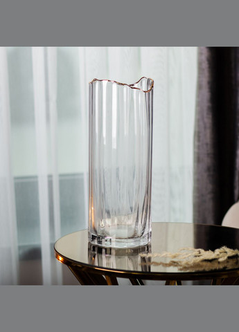 Ваза декоративна Glass Flower скляна 24.5 см, прозорий Yiwu (322245726)