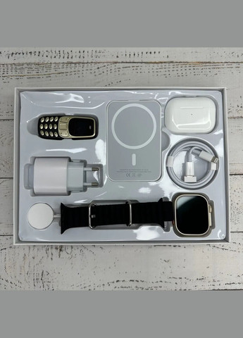 Набір смарт годинник Ultra 2 навушники air pro powerbank кнопковий телефон зарядний блок комплект Smart Watch (334314659)