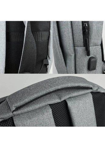 Рюкзак повседневный городской с карманом для ноутбука ремнем на спинке для багажа 42х31х12 см (477993-Prob) Светло-серый Unbranded (301506743)