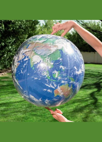 М'яч надувний з LED підсвіткою для басейну, моря, ванни у вигляді Земної кулі 31045, Ø 61 см Bestway (299009396)