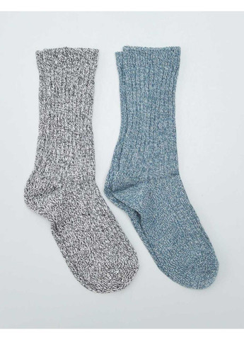 Комбіновані шкарпетки утеплені,синій-білий-чорний, Kiabi (364313768)