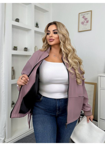 Пудровая демисезонная 🖤 курточка из эко-кожи - замеры в описании куртка-пальто DK/DL Мода без кордонів