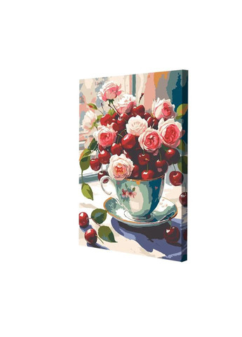 Картина по номерам Вишневый букет 28x40см RB-1121 ТМ Riviera Blanka Riviera Blanca (331765986)