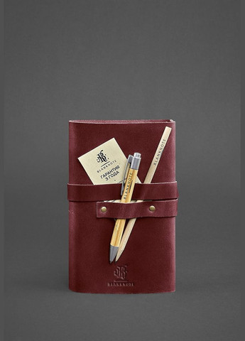 Жіночий шкіряний блокнот (Софт-бук) 1.0 бордовий Crazy Horse (A-026922) BlankNote (328961501)