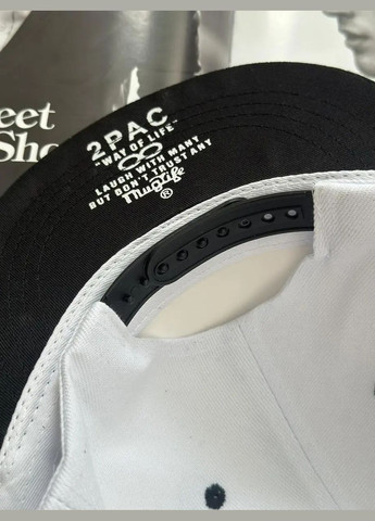 Кепка снепбек (Snapback) Thug Life Білий з чорним 56-61р No Brand (316636741)