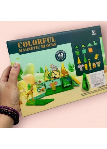 Конструктор магнитный с животными (40 дет) МІС (366391651)