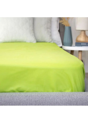 Простынь с резинкой 180*200 см Ранфорс гипоаллергенная Зеленая (27760180200) ТЕП (365851681)