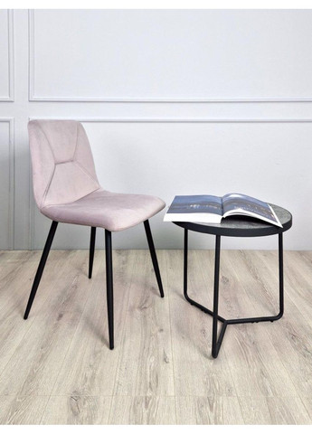 Стілець MARK чорний каркас/світло-рожевий Intarsio (365461410)