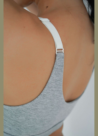 Серый топ для беременных и кормящих мамочек Мамин Дім хлопок