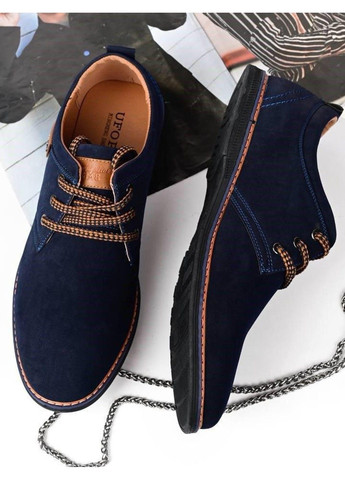 Туфлі чоловічі шнурки сині UFOPP (305847716)