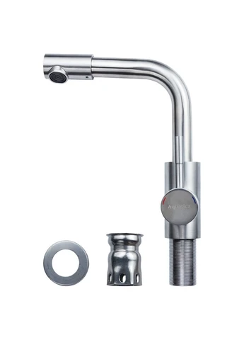 Смеситель KT Ø35 для раковины Г-гусак на гайке SS KT-1A370P (9722021) AQUATICA (395989264)
