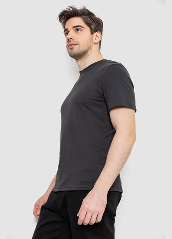 Темно-серая футболка мужская с принтом черная размер l (sku_241r1907) с коротким рукавом No Brand