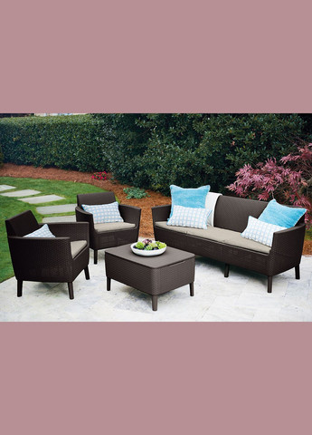 Комплект садових меблів Salemo 3 seater set, коричневий Keter (329408120)