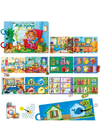 Детская развивающая книжечка "Бизи бук мой дом" VT1310-08, 44 элемента No Brand (362569681)