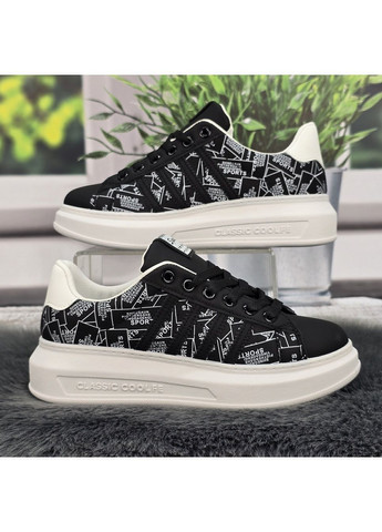 Кроссовки женские Wei Wei чёрно-белые демисезоны (347643712)