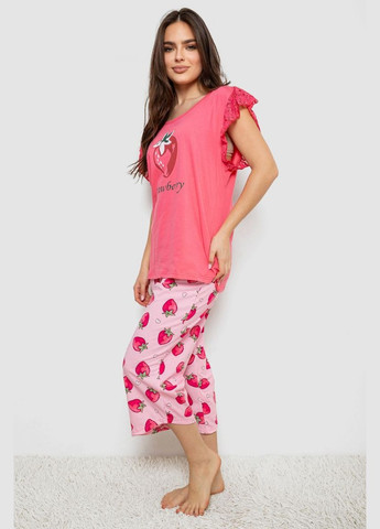 Рожева всесезон жіноча піжама з принтом Fashion