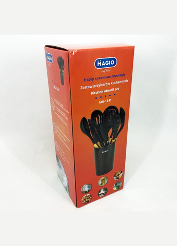 Набір кухонний із 11 силіконових предметів MG-1141, Набір приладдя для кухні із силікону Magio (364664753)