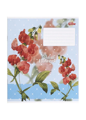 Тетрадь 24 л. клетка "МЕЧТЫ" / Нежные цветы Мрії Збуваються (342415577)