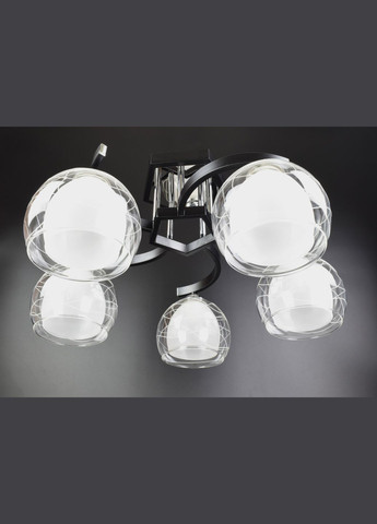 Люстра потолочная на 5 лампочек 25219 Черный 30х53х53 см. Sunnysky (364495413)