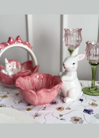 Керамічна піала Зайка з квіткою 670мл No Brand (322265601)