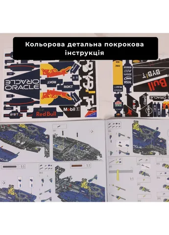 Конструктор F1 Oracle Red Bull Racing 1639 деталей, совместимый с LEGO Technic 42206, гоночный автомобиль, Лего техник болид ф1 No Brand (394028481)