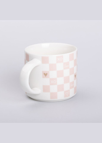 Чашечка керамическая 350 мл, белый с розовым Ceramic (322855547)