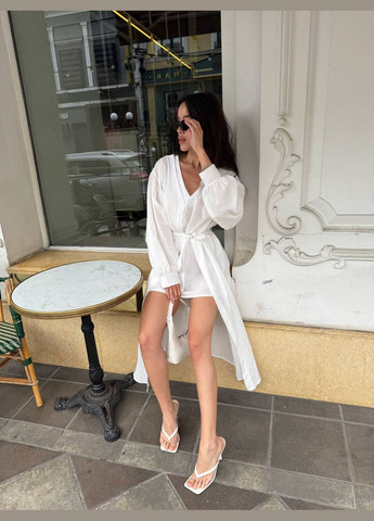 Жіночий літній костюм 2-ка сукня та подовжена накидка No Brand Б1466-113/2 (347176009)