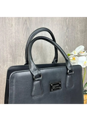Женская каркасная сумка лаковая вставка черная однотонная матовая сумоч No Brand (393664933)