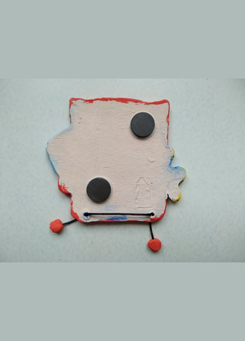 Персоналізований керамічний магніт «Котик з рибкою» (червоний) Коти&Ангели (301533093)