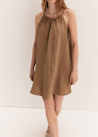 Темно-бежева кежуал сукня H&M однотонна