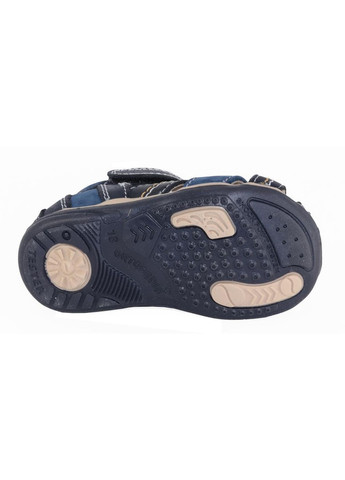 Синие сандалии 677 для мальчиков синие, колорадо+нубук. размер 18 Ortopedia