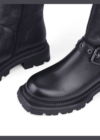 Осенние женские ботинки 2724 черная кожа Albano