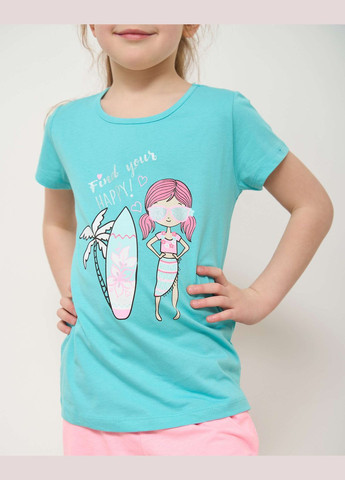 Бірюзова комплект для дівчинки з капрі Ozkan