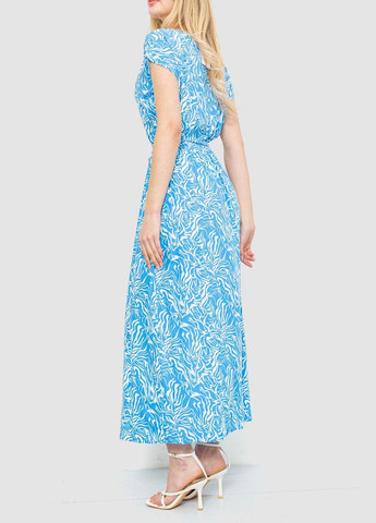 Комбинированное платье с принтом, цвет бело-голубой, Ager