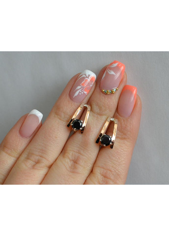 Серебряные серьги с напайками из золота Silver Style (367113135)