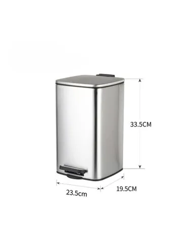 Відро для сміття Kubix-TC0108 SS Color з плавним закриттям, квадратне, 8 л, нержавійка () Zerix ZX5891 (380881894)
