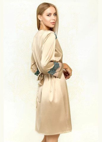 Короткий халат із сатину Anabel Arto 8152-6749 Felicity natural azure (301484046)