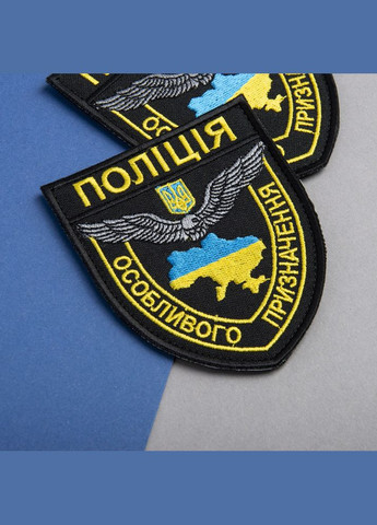 Набор шевронов 2 шт. на липучке Полиция особого назначения черный 8х9,5 см IDEIA (289552781)