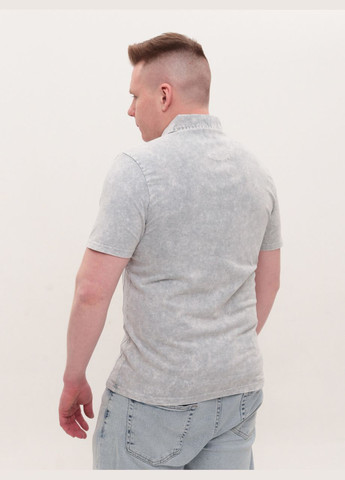 Серая футболка-поло мужское светло-серое с варкой для мужчин Jean Piere варенка