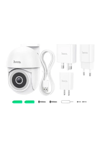 Внешняя камера видеонаблюдения Hoco D2 PTZ HD camera 3мп IP65 FHD (Белая) No Brand (332634258)