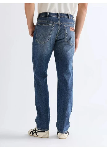 Голубые демисезонные джинсы texas slim (112377808) Slim Fit Wrangler