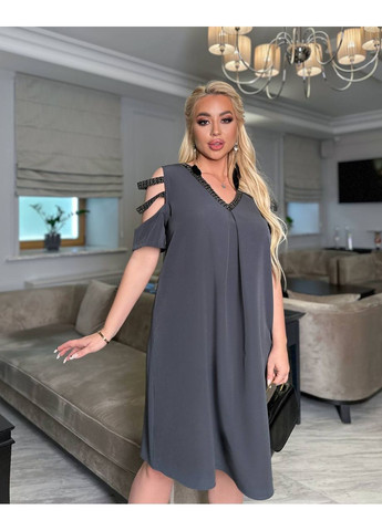 Графітова сукня для пишних форм,крепкостюмка люкс,також можна для вагітних Україна