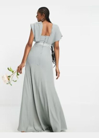 Оливкова святковий сукня Asos однотонна